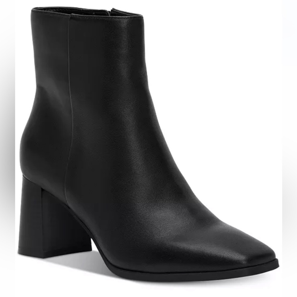 Dashal Block Heel Bootie Black Leather